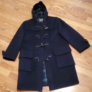 Vintage Gloverall Duffle Coat 100% Wool sz 14 Navy
